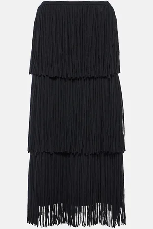 Lisa Yang Isa fringed cashmere midi skirt