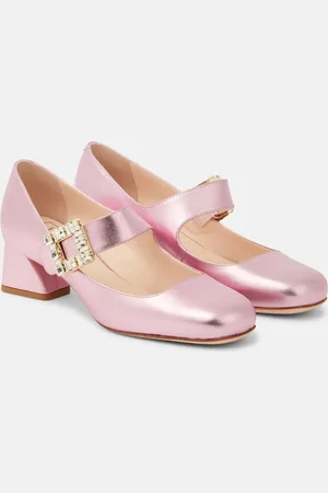 Roger Vivier TrÃ¨s Vivier metallic leather Mary Jane pumps