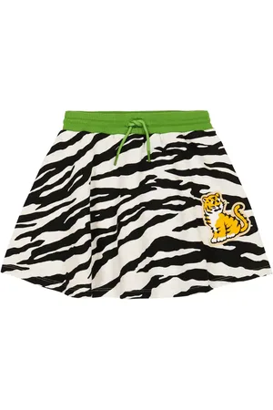 Kenzo Printed cotton fleece skirt