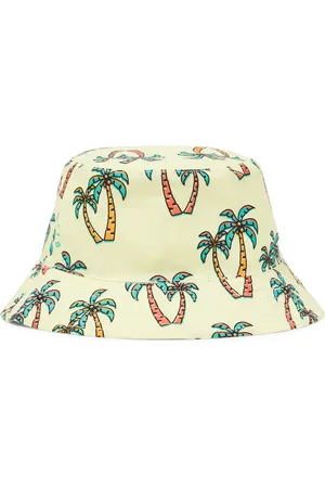 Palm Angels Palm-print reversible bucket hat