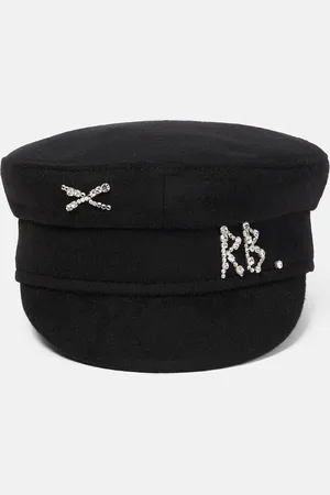 Ruslan Baginskiy Embellished wool baker boy cap