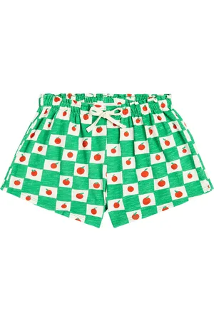 Bobo Choses Printed gathered cotton shorts