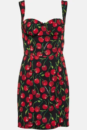 Dolce & Gabbana Cherry charmeuse minidress
