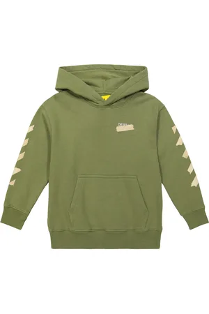 OFF-WHITE Logo cotton jersey hoodie