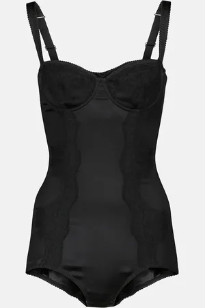 Dolce & Gabbana Silk-blend satin and lace bodysuit