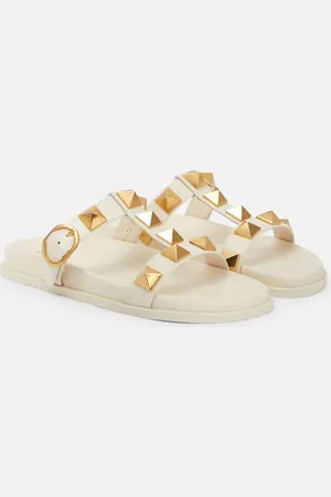 VALENTINO GARAVANI Roman Stud leather slides