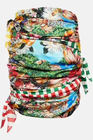 Dolce & Gabbana Portofino printed silk miniskirt