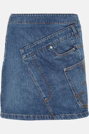 J.W.Anderson Twisted asymmetric denim miniskirt