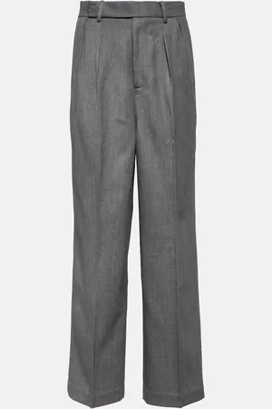 JACQUES WEI Wool-blend twill straight pants