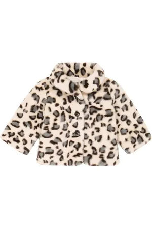 BONPOINT Baby Douceur leopard-print coat