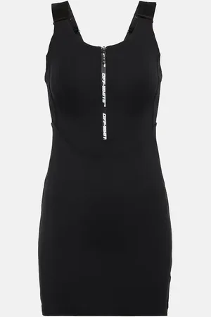 OFF-WHITE Logo technical jersey minidress