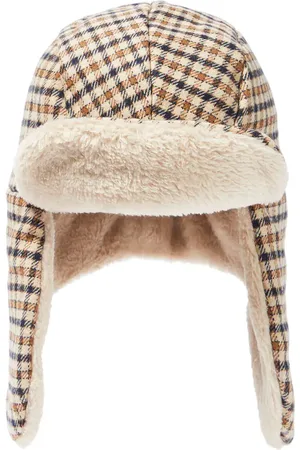 Il gufo Checked cotton-blend hat