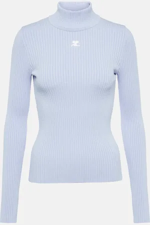 Courrèges CourrÃ¨ges Logo ribbed-knit turtleneck sweater