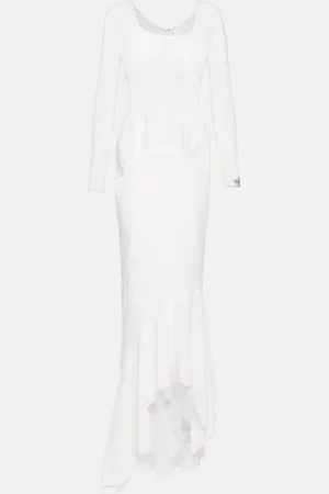 Dolce & Gabbana X Kim semi-sheer silk-blend gown