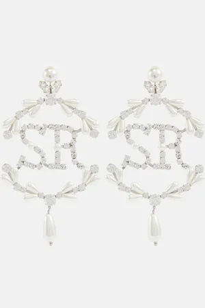 Simone Rocha Crystal-embellished pearl earrings