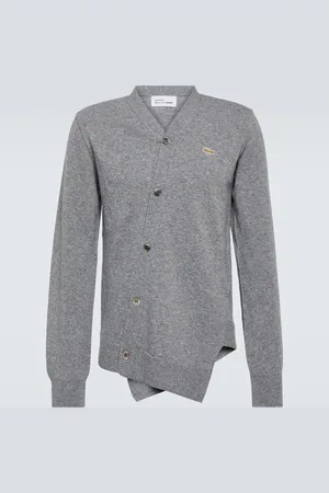 Comme des Garçons Comme des GarÃ§ons Shirt x Lacoste asymmetric wool cardigan