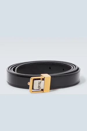 Saint Laurent La 66 slim leather belt