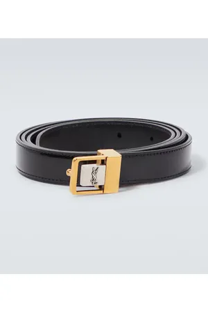 Saint Laurent La 66 slim leather belt