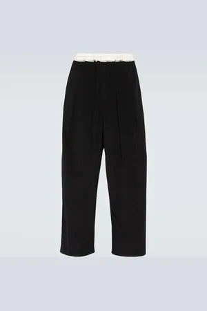Maison Margiela Pleated corduroy wide-leg pants