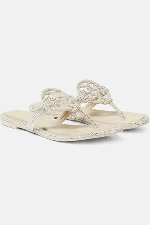 Tory Burch Miller crystal-embellished thong sandals