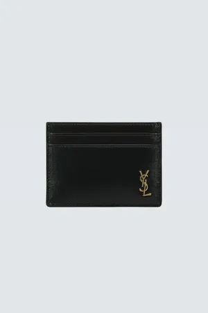 Saint Laurent Tiny Cassandre leather card holder