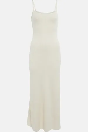 Chloé ChloÃ© Ribbed-knit wool-blend slip dress