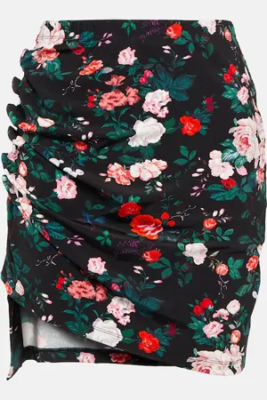 Paco rabanne High-rise floral miniskirt