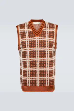 Marni Checked wool-blend sweater vest