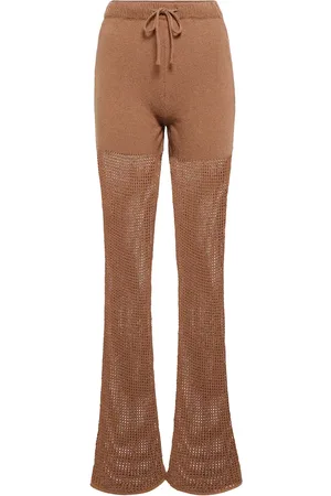 Nanushka Kaela crochet high-rise flared pants