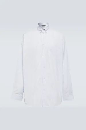 Balenciaga Striped oversized cotton shirt