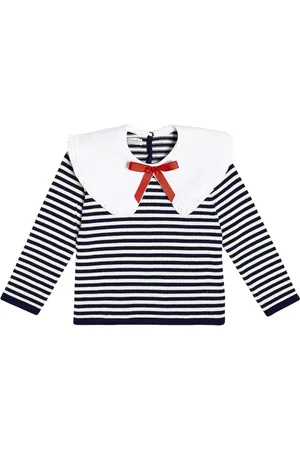 La Coqueta Morissa striped cotton sweater
