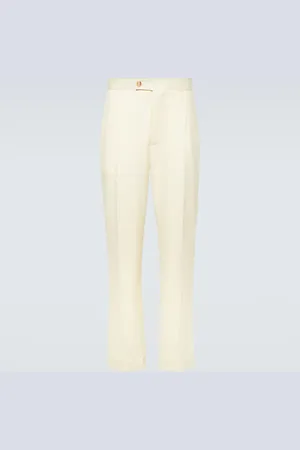 King & Tuckfield Pleated wool wide-leg pants