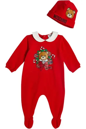 Moschino Baby Teddy Bear onesie and beanie set