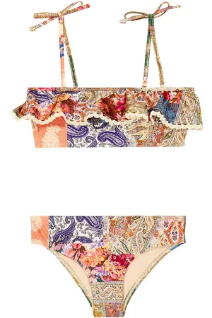 ZIMMERMANN Ruffled paisley bikini