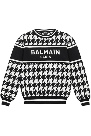 Balmain Logo houndstooth sweater