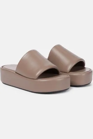 Balenciaga Rise leather platform slides