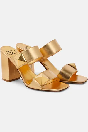 VALENTINO GARAVANI One Stud metallic leather sandals