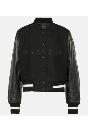 Givenchy Wool-blend and leather varsity jacket