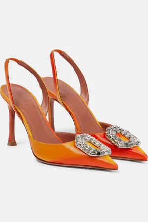 Amina Muaddi Camelia 90 PVC slingback pumps