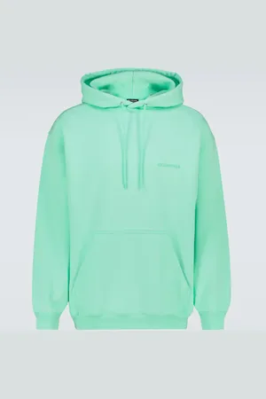 Balenciaga Logo cotton jersey hoodie