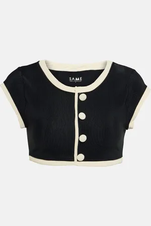 SAME Grace jersey crop top