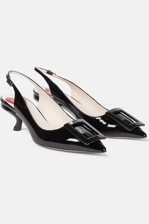 Roger Vivier Virgule leather slingback pumps