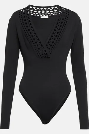 Alaïa AlaÃ¯a Cutout V-neck bodysuit