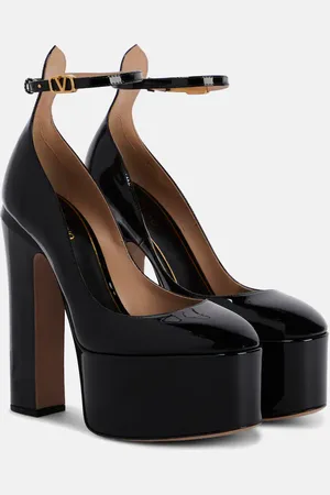 VALENTINO GARAVANI Tan-Go 155 leather platform pumps