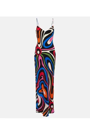 Puccini Marmo silk slip dress