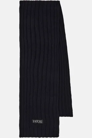 Patou Ribbed-knit wool and cashmere scarf