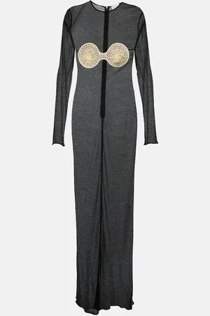 MAGDA BUTRYM Crochet-trimmed jersey maxi dress