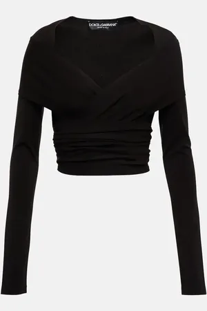 Dolce & Gabbana X Kim Ruched jersey gloved top