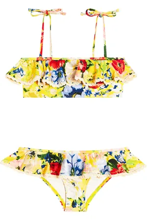 ZIMMERMANN Alight ruffled floral bikini