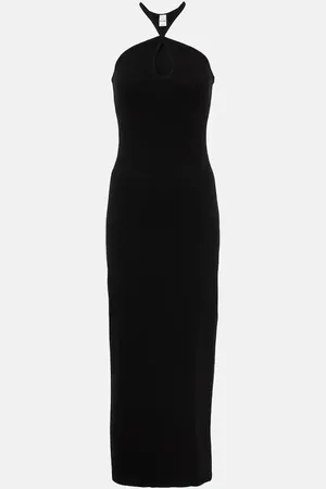 RE/DONE Ribbed-knit cotton-blend midi dress